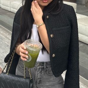 urban revivo tweed jacket emilie